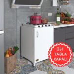 Kenzlife  Ocak Dolabı Hoşseda Byz 85*60*56 Hazır Mutfak Klasik Set Üstü Ocak Için Arkalıksız