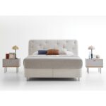 Enza Home Cante Başlıklı Baza 2'li Set - Krem - Görsel 3