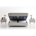 Enza Home Cante Başlıklı Baza 2'li Set - Krem - Görsel 4