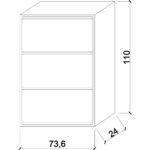 Dewoody Düşer Kapak Ayakkabılık 3 Bölmeli Ayakkabılık Duvara Montajlanabilir - Görsel 5