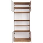 Just Home 4 Kapaklı Fırın Bölmeli Kiler Dolabı - Beyaz / Safir Meşe - Görsel 6