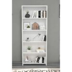 Pratico Laris 5 Raflı Kitaplık  Beyaz