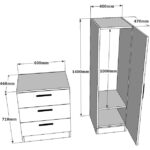 Robin Home Lyana Aynalı Şifonyer Gardırop Beyaz - Görsel 5