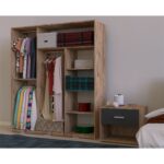 Metalia Gm 644 Sline 3 Kapılı Sürgülü Askılıklı Raflı Atlantik Çam Gardırop - Görsel 3