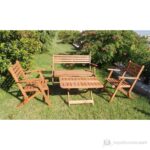 Modermo Ahşap Katlanır Orta Sehpa (114) + Ahşap Katlanır Bank (106) + 2 Adet Ahşap Katlanır Koltuk (104) - Görsel 3