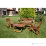 Modermo Ahşap Katlanır Orta Sehpa (114) + Ahşap Katlanır Bank (106) + 2 Adet Ahşap Katlanır Koltuk (104) - Görsel 5