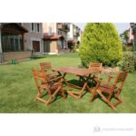 Modermo Ahşap Katlanır Masa (107) + 4 Adet Ahşap Katlanır Koltuk (104) - Görsel 4