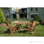 Modermo Ahşap Katlanır Masa (107) + 4 Adet Ahşap Katlanır Koltuk (104) - Görsel 5