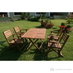 Modermo Ahşap Katlanır Masa (107) + 4 Adet Ahşap Katlanır Koltuk (104) - Görsel 3