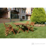 Modermo Ahşap Katlanır Masa (109) + 4 Adet Ahşap Katlanır Koltuk (104) - Görsel 3