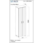 Kzy 8 Raflı Dolap Beyaz - Görsel 9