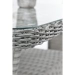 EVDEMO Deniz Rattan Puflu Bahçe Balkon Takımı 3+1+1 Gri - Görsel 4