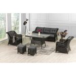 Btk Concept Datça Rattan Bahçe Mobilyası 3+1+1 Antrasit/masalı