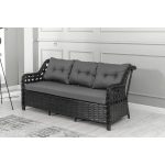 Btk Concept Datça Rattan Bahçe Mobilyası 3+1+1 Antrasit/masalı - Görsel 2