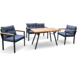 Evvon Metal 2+1+1 Masa Takımı Mutfak Balkon Bahçe Mobilyası - Görsel 2