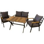 Sim House Simhouse Metal Çay Seti 2+1+1 Bahçe Balkon Teras Takımı - Görsel 5